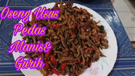 Oseng Usus Pedas Manis Gurih Youtube