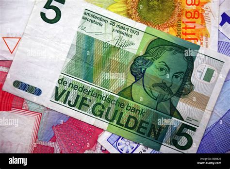 Banknotes Of Holland Netherlands The Guilder Dutch Gulden Stock Photo