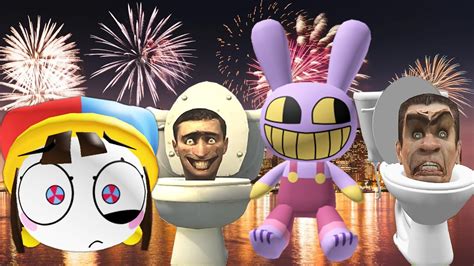 Happy New Year Skibidi Toilet Jax Pomni In Winter Obby In Roblox