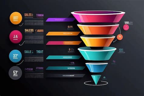 Modelo De Diagrama De Funil De Vendas Infogr Fico Para Neg Cios Linha