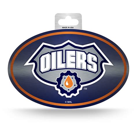 Edmonton Oilers Metallic Reverse Retro Oval Decal – ICE District Authentics