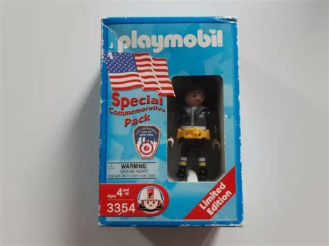 PLAYMOBIL 3354 POMPIER New York Amérique Exclusif USA Rare NEUF EUR 49