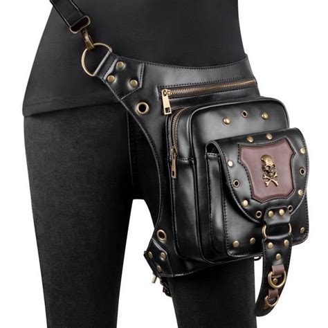 Sac banane sac à bandoulière gothique Steampunk pour Moto et motard