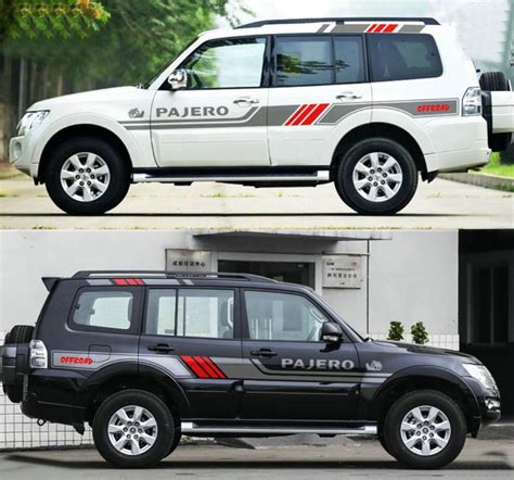 Graphics Vinyl Sticker Decal Fit Mitsubishi Pajero Waist Line Stripes 2