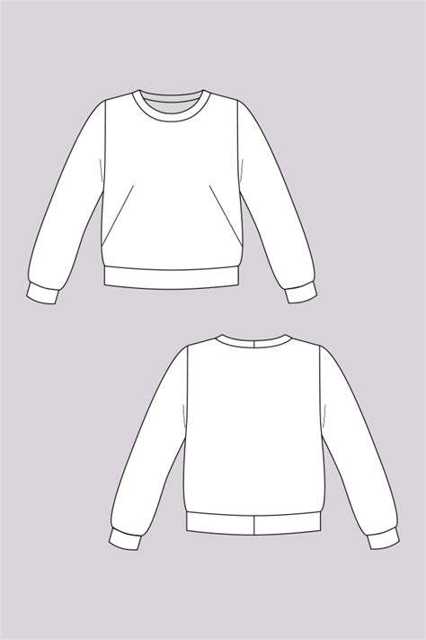 Sweater Technical Drawing at PaintingValley.com | Explore collection of ...