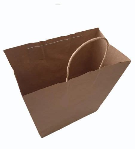 Brown Plain Paper Shopping Bags Loop Capacity 2kg At Rs 8 75 Piece