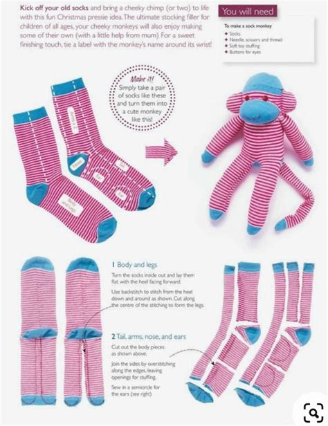 Sock Monkey Diy Socks Diy Sock Toys Sock Monkey Pattern