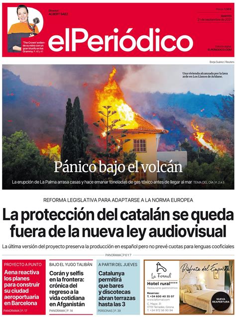 La Portada De El PeriÓdico Del 21 De Septiembre Del 2021 El Periódico