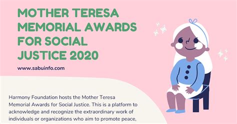 Mother Teresa Memorial Awards for Social Justice 2020