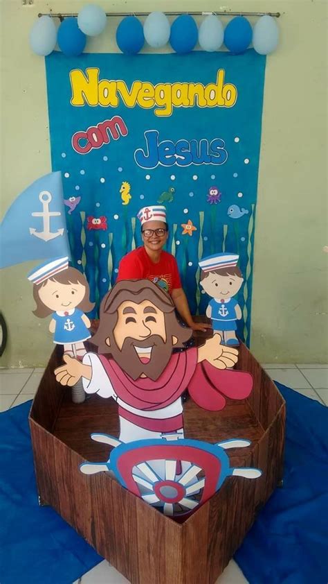 Culto Infantil Navegando Jesus Evangelização infantil Decoração