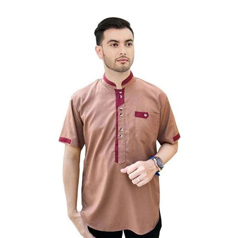 Jual Koko Kurta Pria Pakistan Lengan Pendek Viral Kekinian Baju Lebaran