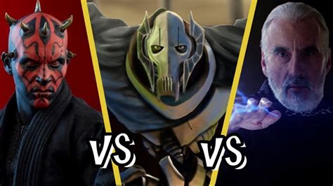 Darth Maul Vs General Grievous Vs Count Dooku 3 Way Battle Youtube