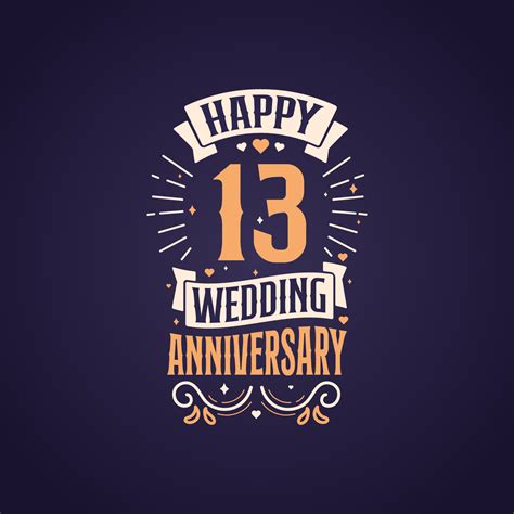 Happy Th Wedding Anniversary Quote Lettering Design Years