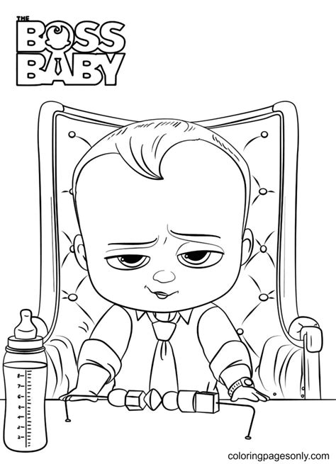 Boss Baby Sorrindo Páginas Para Colorir The Boss Baby Coloring Pages