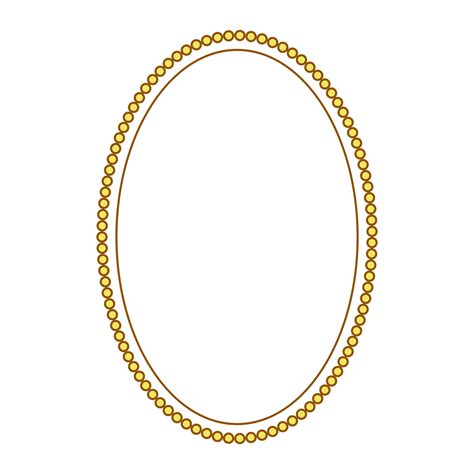 Vintage Golden Oval Frame With Pearl Border 49688776 Vector Art At Vecteezy