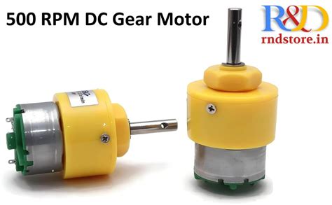 R D 500 RPM Dc 12V High Torque Electric Micro Speed Yellow Geared Motor