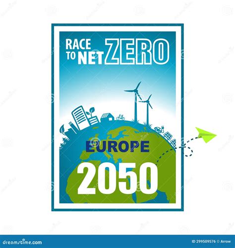 Race To Net Zero 2050 Europe Greenhouse Gas Emission Target Carbon