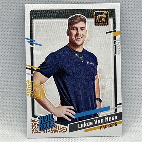 Lukas Van Ness Donruss Rated Rookie Canvas Portrait Green Bay