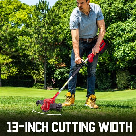 Powersmart 40v 13 Inch 2 In 1 Cordless Lawn String Trimmer And Weed Eater Electric Yard Edger For