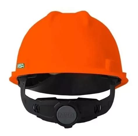 Casco De Seguridad Tipo Cachucha V Gard Msa Con Matraca Color Naranja