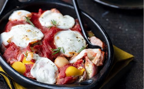 Gratin de conchiglie au porc fumé Bretagne Magazine