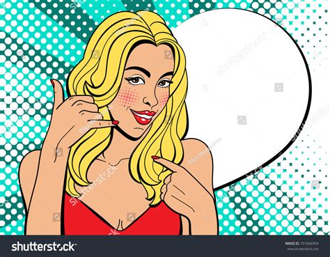 Sexy Pop Art Woman Squinted Eyes Stock Vector Royalty Free 751666954