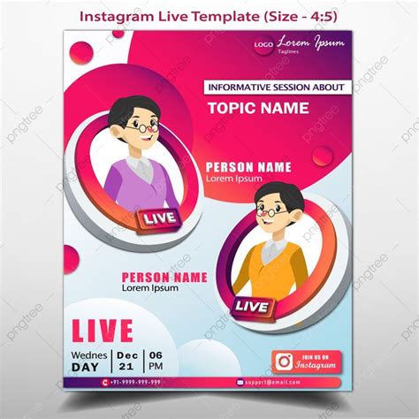 Instagram Live Poster For Sessions Template Download On Pngtree