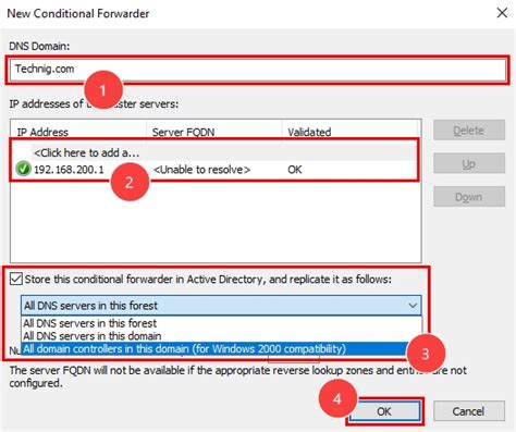 How To Configure DNS Forwarder Conditional Forwarder Windows 2022