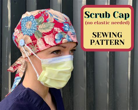 Scrub Cap SEWING PATTERN No Elastic PDF Surgical Cap Pattern Etsy