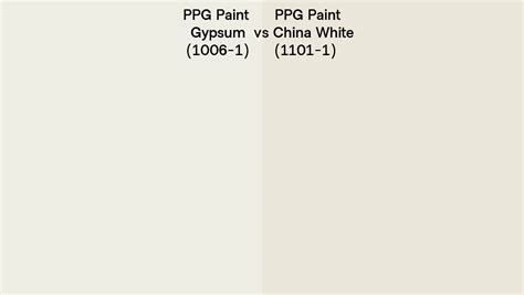 Ppg Paint Gypsum Vs China White Side By Side Comparison