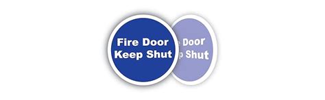 Stcky Fire Door Keep Shut Sign Stickers Round Pack Of 12 Self