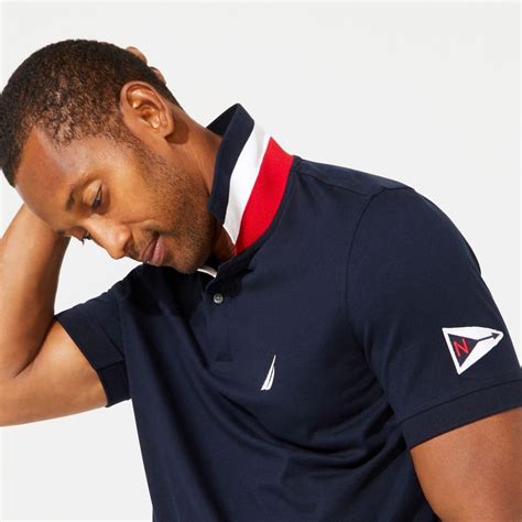 Polo Camisero Nautica Tricko Solid Navy