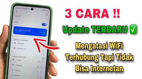 Cara Mengatasi WiFi Terhubung Tapi Tidak Bisa Internet YouTube