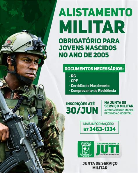 Alistamento Militar Obrigat Rio Para Jovens Nascidos No Ano De Vai