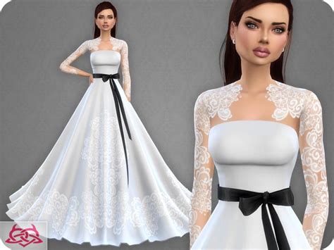 Wedding Dress 9 RECOLOR 4 Needs Mesh 4 Colors Belt In Recommended