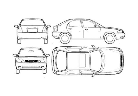 Download drawing Daewoo Nubira Hatchback 1998 in ai pdf png svg formats