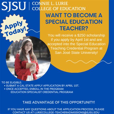 Become A Special Education Teacher And Receive A Scholarship Sjsu