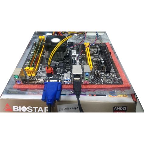 Kit Placa Mae Biostar Am Mhp Processador Sempron Gb Memoria