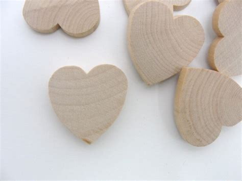 Wooden Hearts Inch Wide Inch Thick Etsy