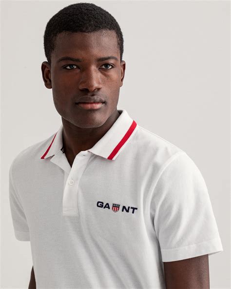 Gant Erkek Beyaz Bask L Regular Fit Polo L Pamuk White