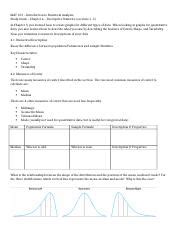 Chapter 4 Outline Docx MAT 133 Introduction To Statistical Analysis