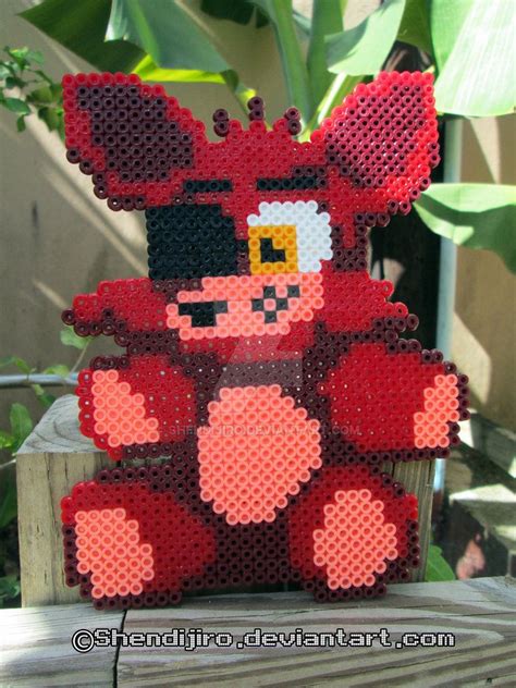 Foxy From FNAF Bead Sprite DIY Video By Shendijiro On DeviantArt