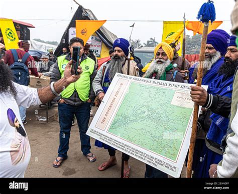 Farmers During The Protest At Singhu Border They Are Protesting Against