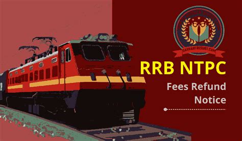 Rrb Ntpc Fee Refund Link Direct Link Rrbntpc Onlinereg In Bank