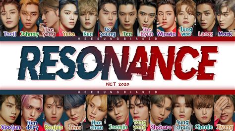 Nct Resonance Lyrics Resonance Color Coded Lyrics