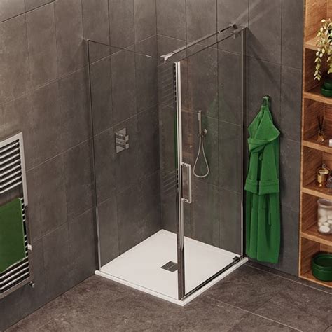 Crosswater Optix 10 Pivot Shower Door And Optional Side Panel