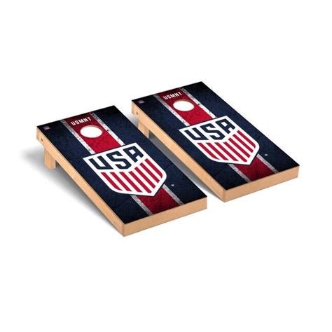 Victory Tailgate Outdoor Cornhole Game Set With Foldable Wooden Legs Includes 8 Bags 24 In X