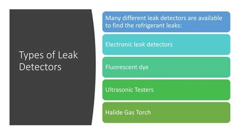 Leak Detector Types PPT