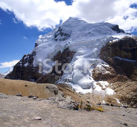 Hanging Glaciers On Steep Rocky Mountain Stock Photo | Royalty-Free | FreeImages