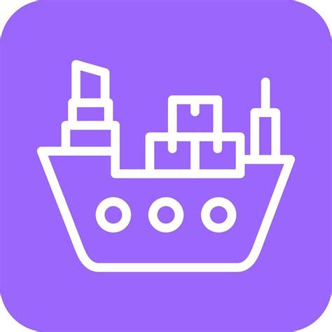 Premium Vector Cargo Ship Icon Style